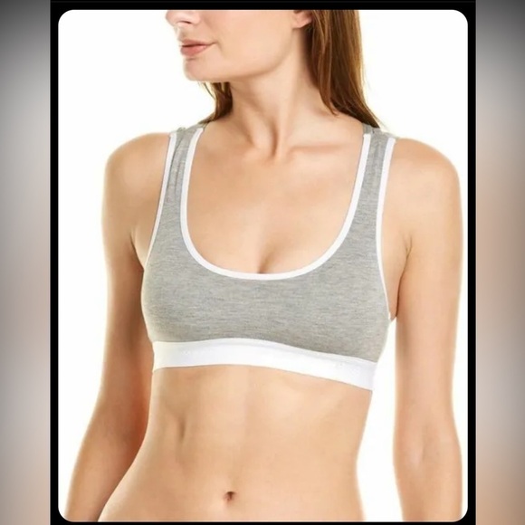 NWT Honeydew Heather Gray Size Large Charlie Strappy Racerback Soft Bralette - Picture 1 of 5